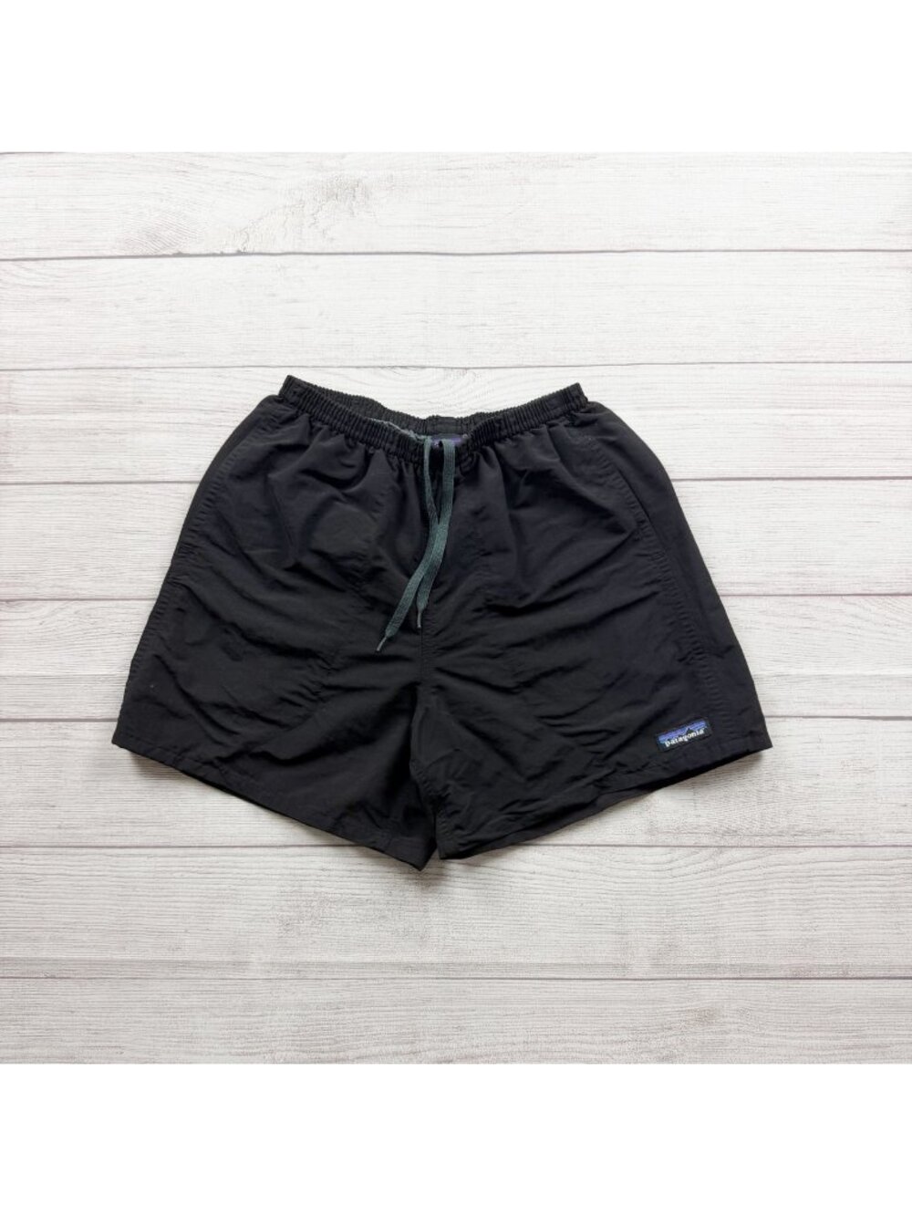 Patagonia Netplus Mens Black Baggies Swim Trunks Mesh Liner Lightweight Small